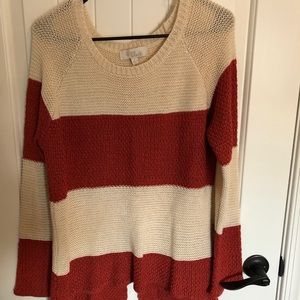 Olive & Oak striped sweater Sz L